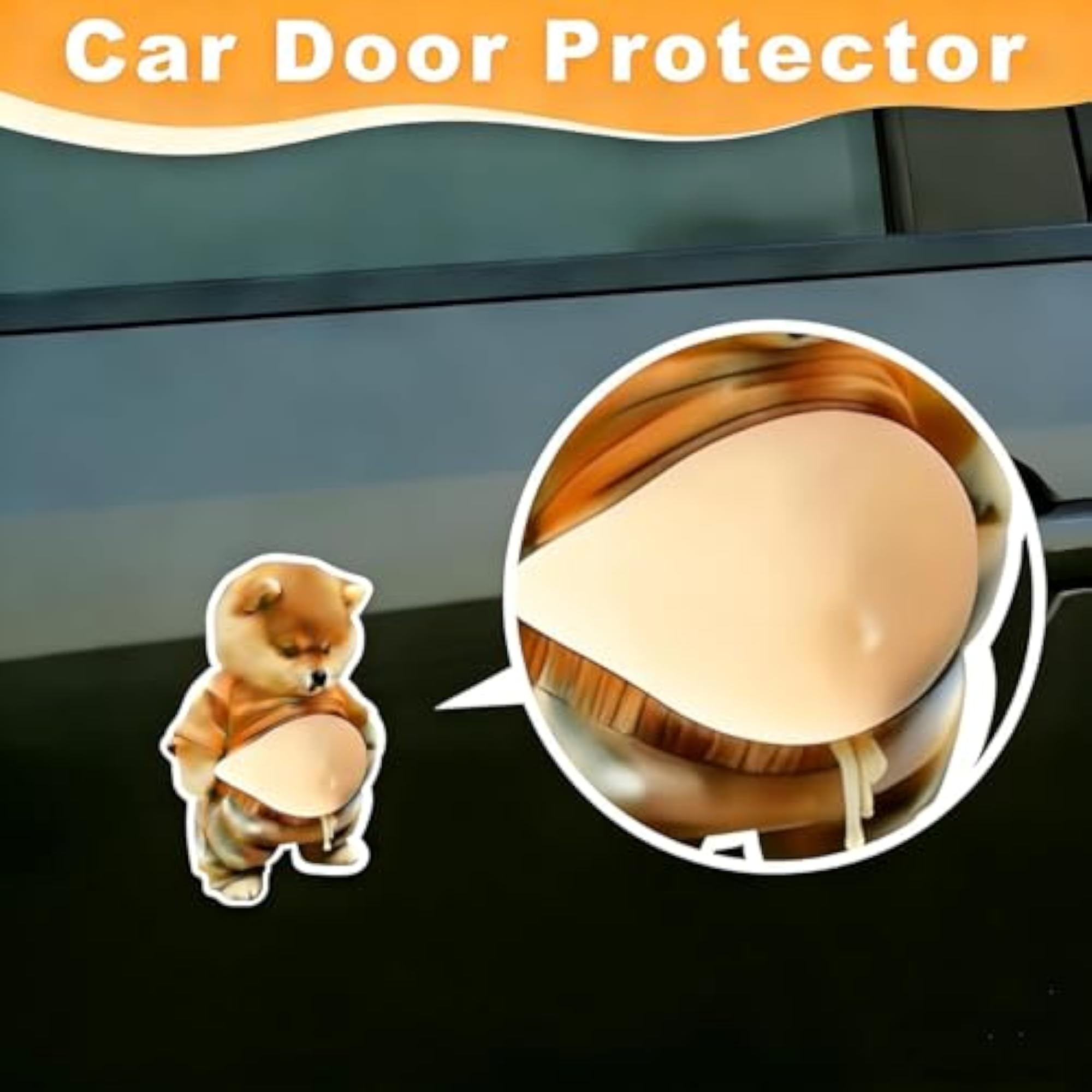3D Panda Door Stopper Sticker, Wall Protector