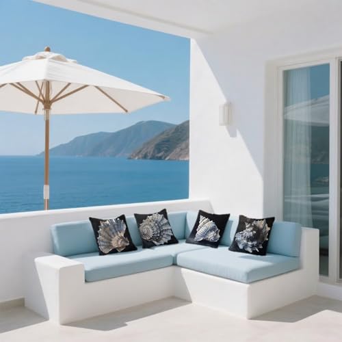 Fermeture invisible decoration maison housse coussin 60x60 imperméable noir
