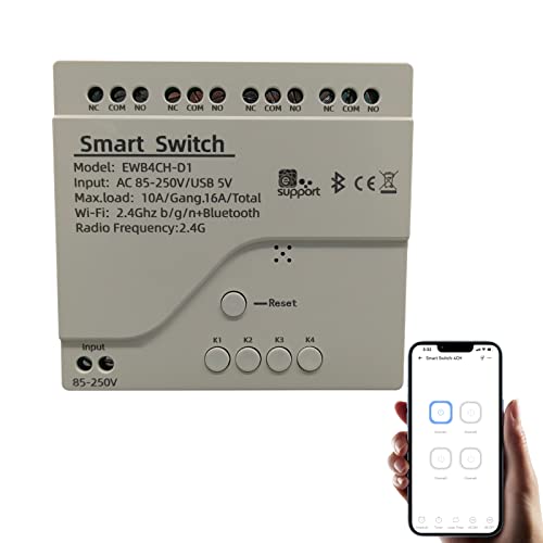 Newgoal Módulo de relé WiFi de 4 canales USB 5V/ interruptor