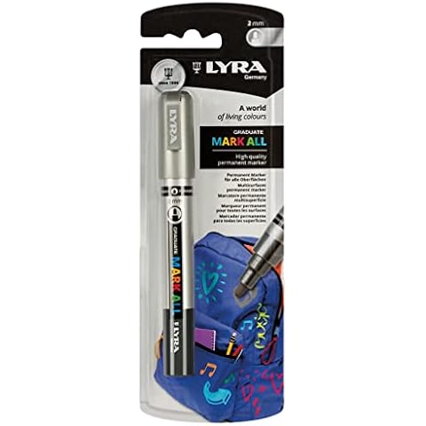 Rotuladores permanentes LYRA Mark All, plata Cover