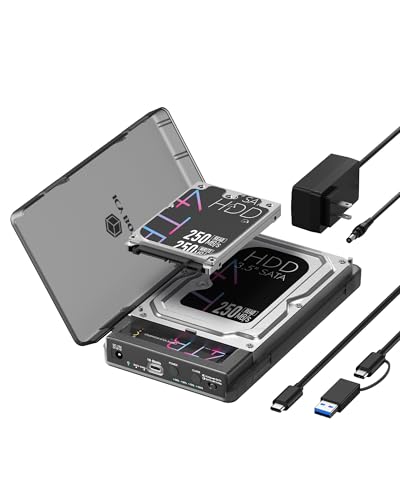 ICY BOX Spade Clone 3882 Docking Station e stazione di clonazione per SSD M.2 NVMe e HDD/SSD SATA 2,5"/3,5", USB-C 3.2 Gen 2 (10 Gbps), clonazione offline, HotSwap, IB-3882MSCL-CU31