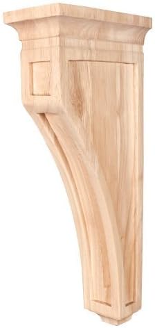 One Pair Oak Mission Style Bar Bracket Corbels. 3 x 6 x 14 by Wood Corbels.