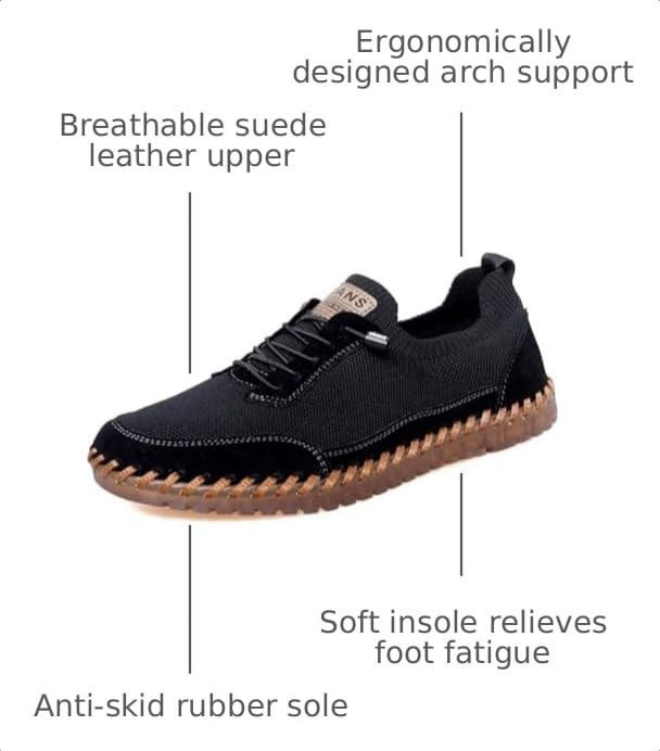 Image of Men's Genuine Leather Loafer Shoes Slip On Soft Walking Driving Shoes