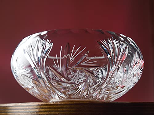 Bowl - Hand Cut Crystal - Glass - 4.6 Diameter - For - Candies - Nuts - Chocolate - Small - Made In Europe - By Barski, Clear #TOP1