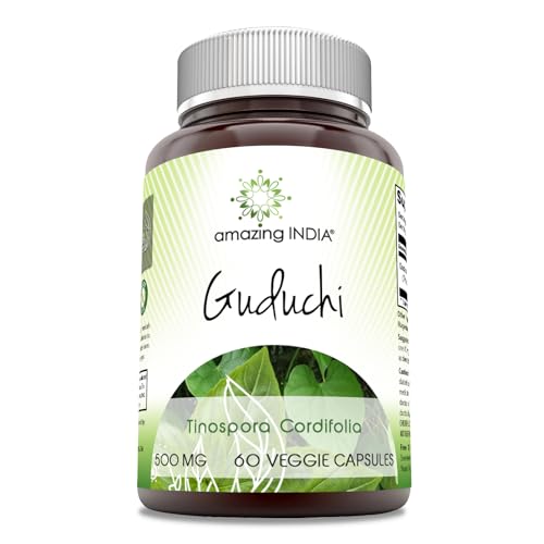 Amazing India Guduchi 500 Mg Supplement | Tinospora Cordifolia Ve...