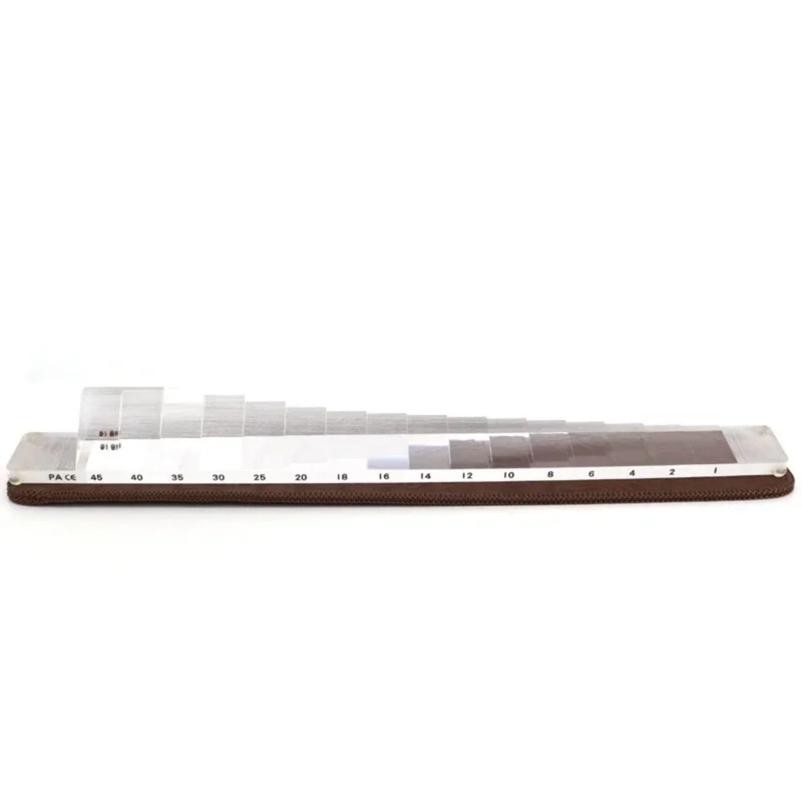 Equipo óptico oftálmico horizontal 16 tiras prismáticas kit de protección ocular con bolsa de piel para pruebas de hospital y centro de optometría