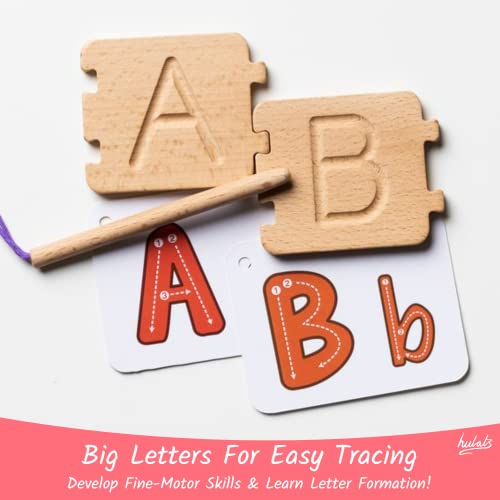 Hulats Montessori Letter Tracing Alphabet Learning Toy - Learn To Write Spelling & Tracing Letters Game Kids Ages 3-5 Sand Tray - Toddler Fine Motor Skills Toy 5 Year Old Home Schooling Material Pre-K #TOP1