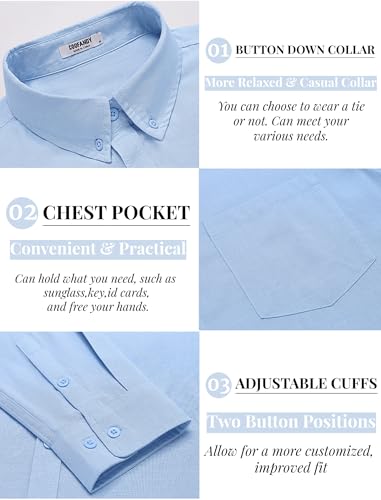 COOFANDY Men's Long Sleeve Cotton Linen Shirt Beach Button Down Shirts Casual Button Up Shirt Summer Yoga Tops with Pocket4