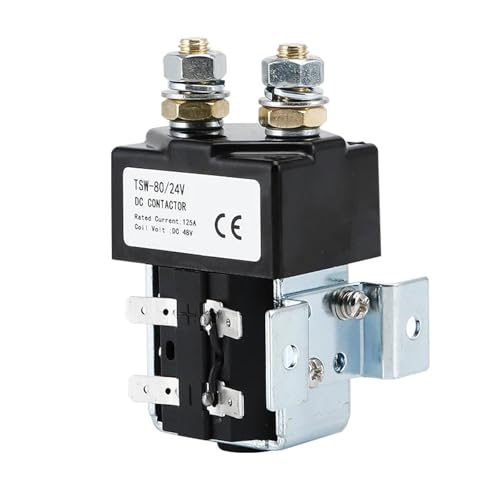 TSW-80 DC Contactor, 125A Rated Current, 48V Coil Voltage, CE Certified Industrial Power Switch for Electric Vehicles, Forklifts, Ships (72V)