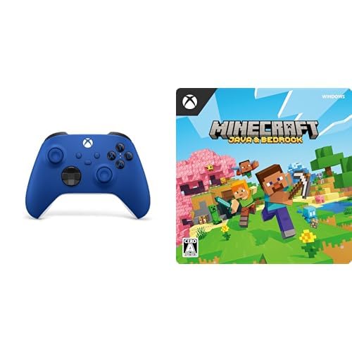 Windows版 Minecraft (マインクラフト) Java & Bedrock Edition オンラインコード版 + Xbox ワイヤレス コントローラー セット(ショック ブルー)