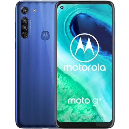 Motorola Moto G8 - Smartphone 64GB, 4GB RAM, Dual SIM, Neon Blue