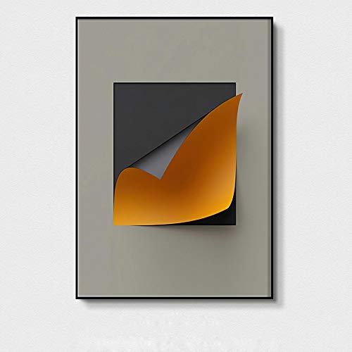 Art Salon Photos Décor Triptyque Géométrique Orange pour Mur - 4