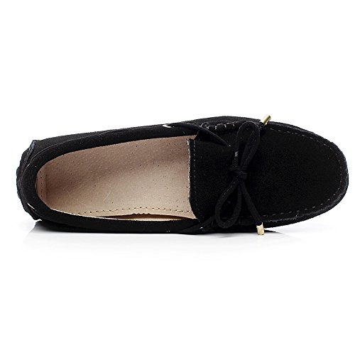 Image of ANUFER Women's Classic Suede Penny Loafers Comfort Handmade Slipper Moccasins