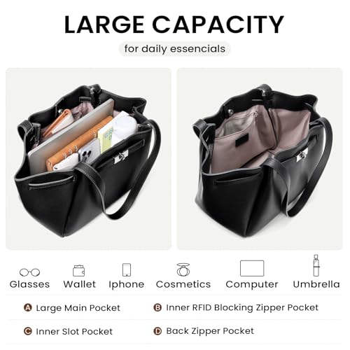 Bolso grande para mujer tipo hobo de cuero vegano liviano miniatura 4