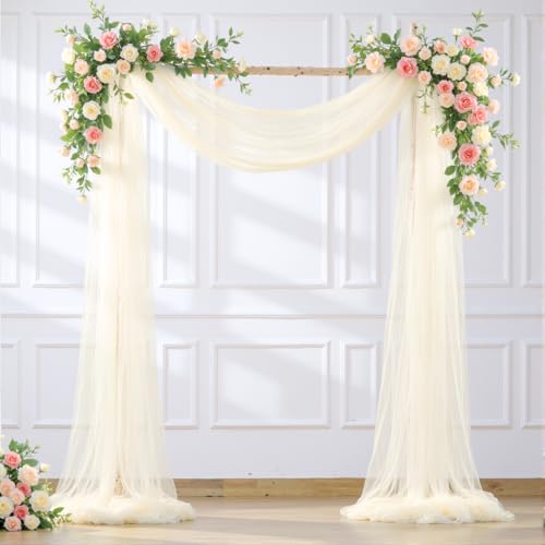 Wedding Arch Draping Fabric Backdrop 2 Panel 60" x 26Ft