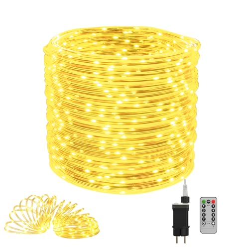 Guirlande lumineuse LED 50m blanc chaud XMTECH IP44 pour intérieur et extérieur