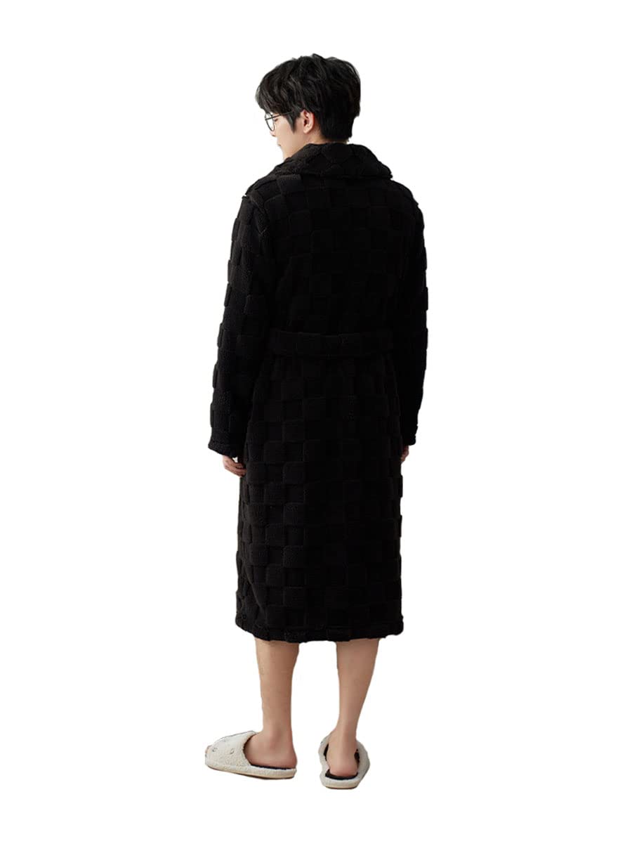 Uomini altamente assorbente bagno asciugamani Robe Flanella Kimono addensato imbottito Coral Velvet Robe inverno risvolto Pigiama