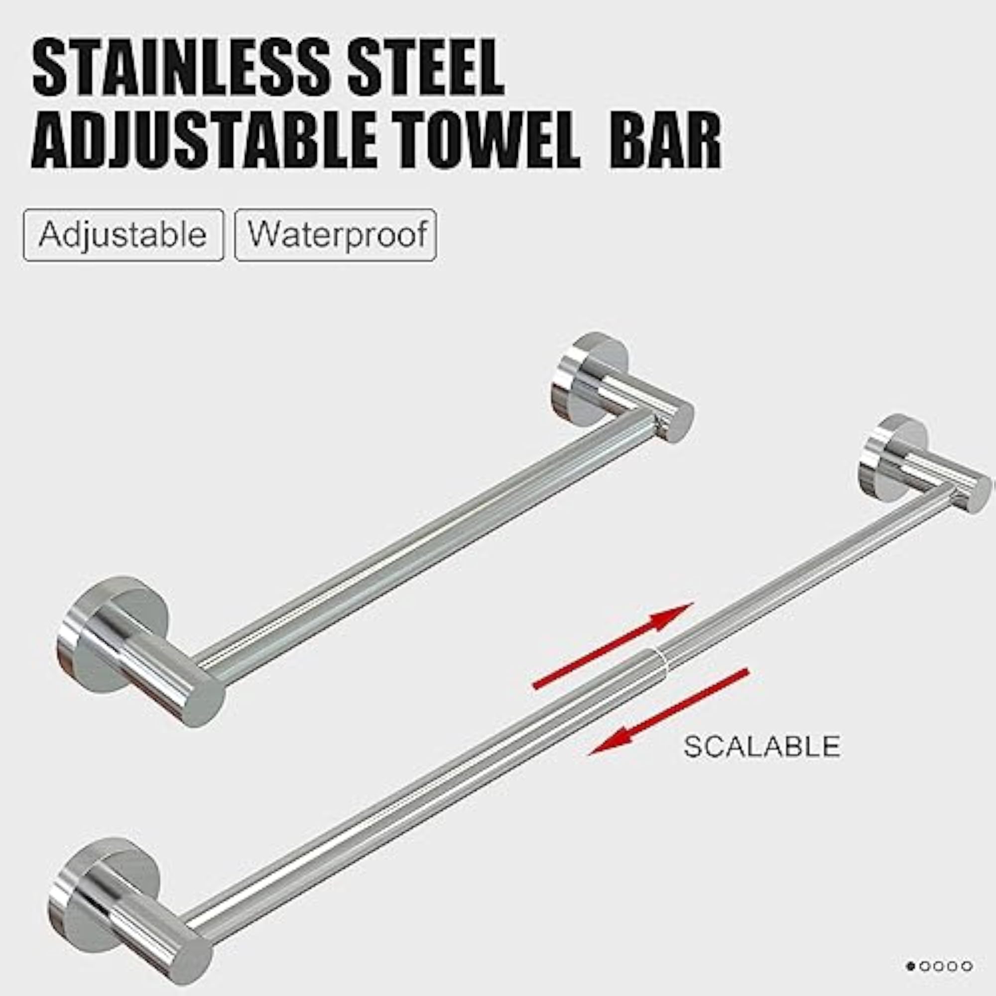 Silver Stainless Steel Towel Bar