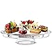 Tebery 6-in-1 Acrylic Cake Stand Cake Plate with 12”Dome Multi-Function Serving Platter, Salad & Punch Bowl