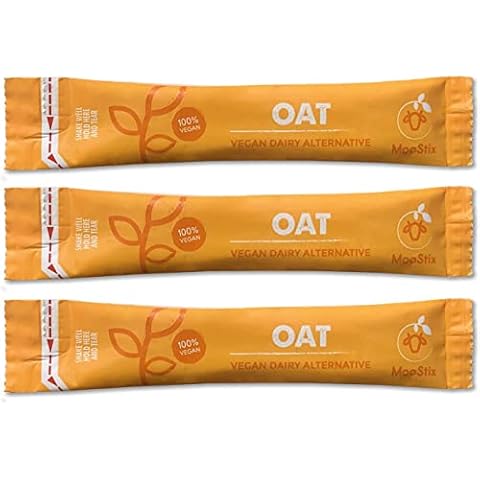 Oat Milk Sachets (250 x 9ml Oat Milk Sticks ) | UHT Milk Sachets | Vegan Coffee Creamer / Coffee Whitener | Long Life Milk Sachets / 250 Oat Milk Straws - Dairy Free by Moostix Cover