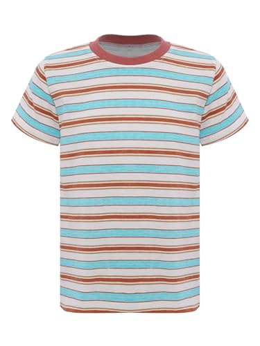 Boys Girls Oversized Striped T-Shirt Short Sleeve Loose Fit Tee Shirt Casual Summer Tops Cotton Athletic Clothes3