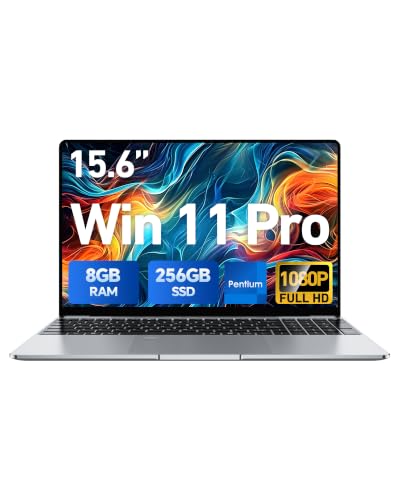 Image of 15.6 inch Laptop Computer, 8GB RAM, 256GB SSD, Win 11 Pro