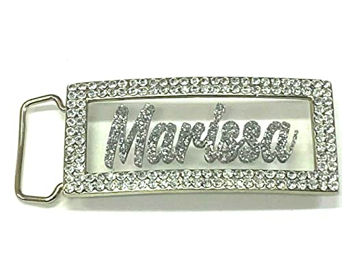 Mirror Mania Adjustable Belt Buckle Laser Personalized Custom Bling Rhinestone Any Name Or Favorite Word Women Women's Accessories Unique, Dazzling And Stunning Belt Buckles #TOP3