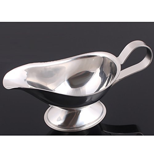 Fityle – Jarra de molhos de aço inoxidável, jarra de molho de metal para molho, molho, prata, 3 tama