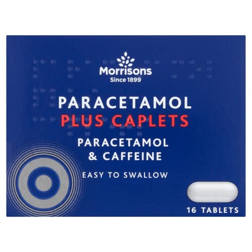 Morrisons Paracetamol Plus Caplets Paracetamol & Caffeine 16 Tablets