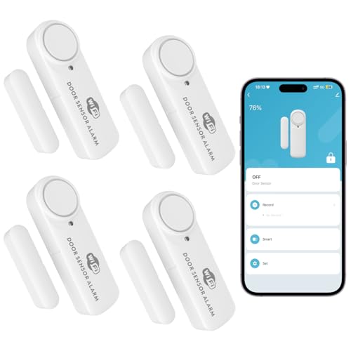 XFOX Smart WiFi Door & Window Alarm Sensor Chime - 100dB