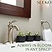 SEEKO Artificial Succulents 3 Pack Faux Potted Plant Decor - Realistic Faux Succulents Perfect Small Desk Plant, Home Office, Kitchen, Book Shelf, or Bathroom Decor (Matte Black Pot)