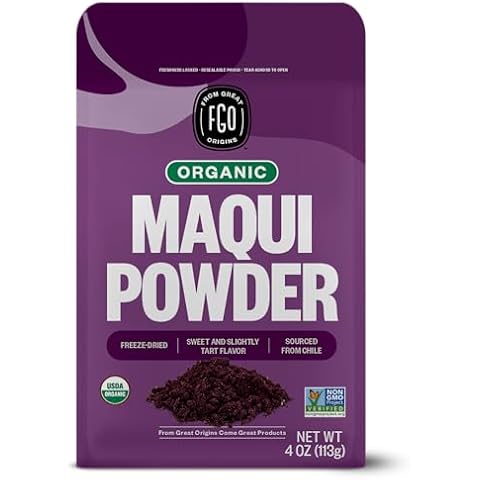 FGO Organic Maqui Powder, from Chile, 4oz, Packaging May Vary (Pack of 1) Cover