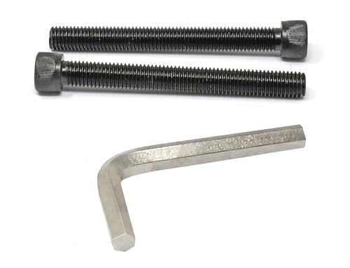 Image of iexcell 2 Pcs M12 x 110mm Thread Pitch 1.75 mm Alloy Steel 12.9 Grade Hex Socket Head Cap Screws Bolts Kit, Black Oxide Finish