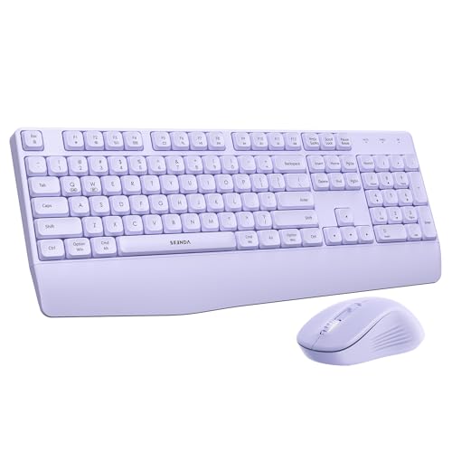 seenda Purple Wireless Keyboard Mouse Combo