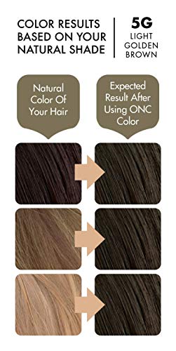 Onc Naturalcolors (5G Light Golden Brown) 4 Fl. Oz. (120 Ml) Heat Activated Permanent Hair Dye With Certified Organic Ingredients, Ammonia Free, Vegan Friendly, 100% Gray Coverage #TOP7