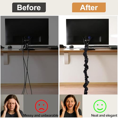 Image of Chandelier Chain Cover 2 Pack Touch Fasteners Black 3.28 Feet Brushed Polyester Fabric Chain Sleeve for Chandelier Cord Cover Decorative Cord Hider Easy Install