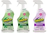 OdoBan Ready-to-Use Disinfectant and Odor Eliminator, Set of 3 Spray Bottles, Made in the USA, Original Eucalyptus and Lavender Scents, 32 Ounces Each