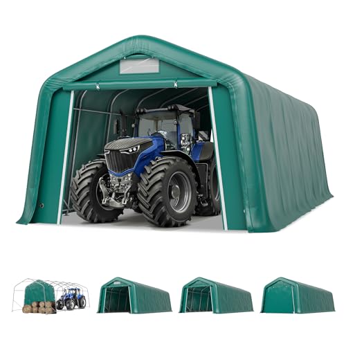 PHI VILLA Portable Carport, 11x24 ft Heavy Duty Carports...