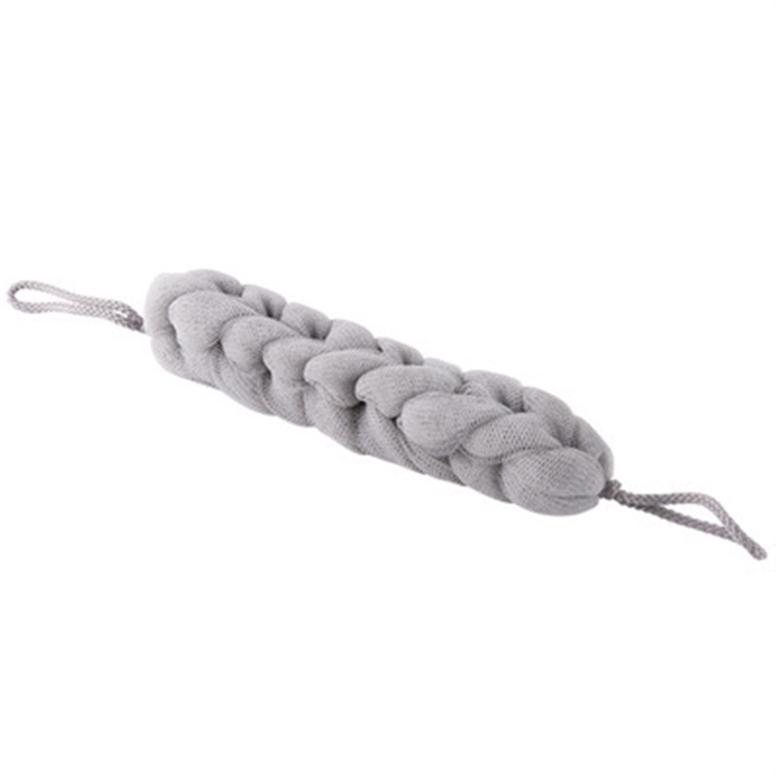 JINGYAN Spazzole da bagno Soft Back Scrubber Long Bath Scrub Belt Exfoliating Brush Mesh Shower Brushes Skin Cleaner Massager Body Cleaning Tools(Grey)