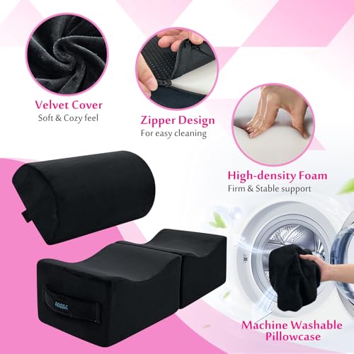 AOSSA BBL Pillow After Surgery, Brazilian Butt Lift Booty + Back Support Cushion, Foam Butt Pillows for Sitting Driving, Travel Lifting Seat Cushion, Post Surgery Wedge Pillow, BBL Recovery Kit