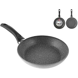 Sartenes Ballarini Sartén de granitio BALLARINI Cortina con revestimiento antiadherente, 20 cm, con control de temperatura, aluminio, color gris