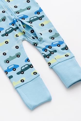 Image of MONICA + ANDY One Piece Baby Pajamas, 100% Organic Baby Clothes for Girls and Boys, Sizes For Newborn and Infant