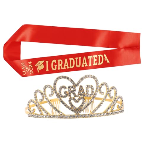 SAFIGLE 1 Juego Correas De De Graduación. Nupcial Recepción Coronas Decoraciones De Bodas Accesorios Renacentistas Regreso a Casa Faja Marco De Posgrado Fajines De Graduación Metal