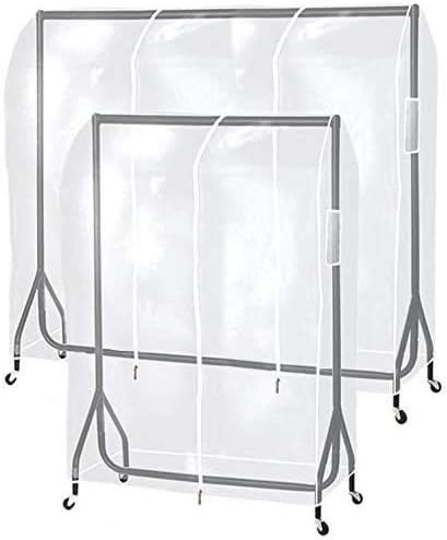 2ft 3ft 4ft 5ft 6ft Clear Transparent Clothes Rail Protective Zip Over Cover for Garment Hanging Coat Racks The Shopfitting Shop ® (for 6ft Rail)