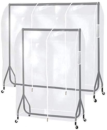 2ft 3ft 4ft 5ft 6ft Clear Transparent Clothes Rail Protective Zip Over Cover for Garment Hanging Coat Racks The Shopfitting Shop ® (for 6ft Rail)
