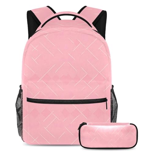 Ensemble cartable de grande capacité avec trousse à crayons pour fille et garçon