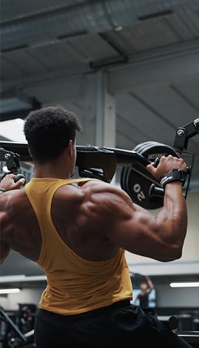 Fitgriff® Elite Straps 2.0 - Zughilfen mit Gummi-Pad für Krafttraining - Bodybuilding, Fitness, Gym - Lifting Straps - für Frauen und Männer (Schwarz, M/L)