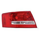 DuYouG Tail Light For 2006 2007 2008 Audi A6/ A6 Quattro/ S6 Halogen Rear Light Rear Brake Lamp Taillight Assembly Replacement Red Clear Lens Left Driver Side