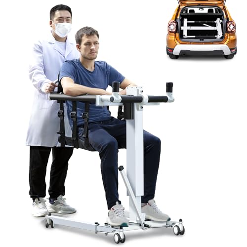 Upgrade-Electric Transfer Lift,Patient Lift Transfer Chair for Home,Folding Portable Patient