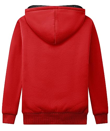 Image of SWISSWELL Unisex Boys Girls Fleece Hoodie Sherpa Lined Jacket Zip Up Hooded Sweatshirt Winter Outerwear for Kids